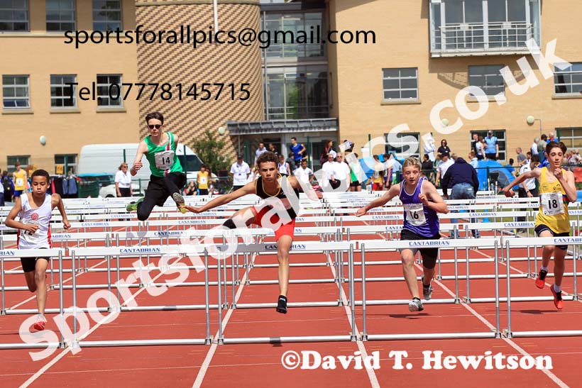 Mens U-17s and Boys U-15s Hurdles, 2022 Northern Inter Counties U17s and U15s Track and Field, York, Thursday, June 2nd. Photo: David T. Hewitson/Sports for All Pics